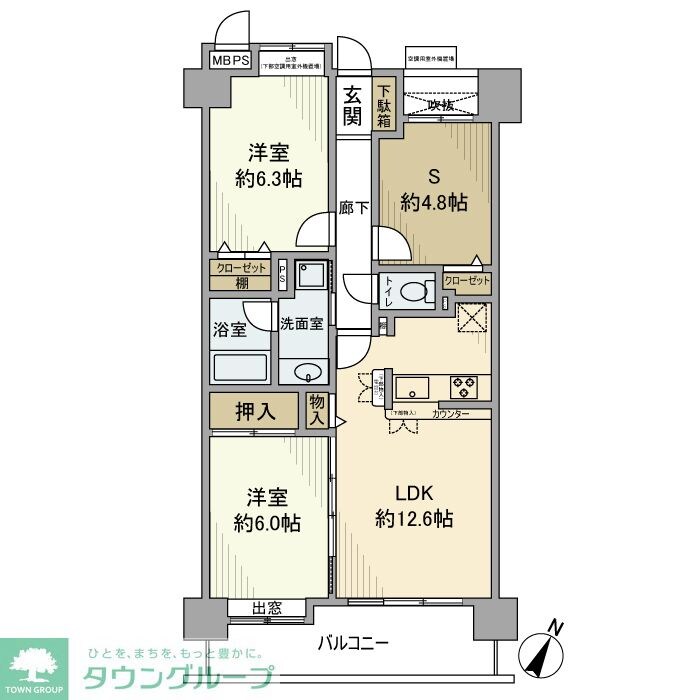 ライオンズマンション大宮宮原の物件間取画像