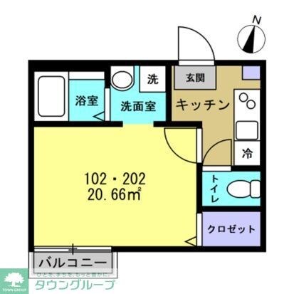 カーサ フェルマータの物件間取画像