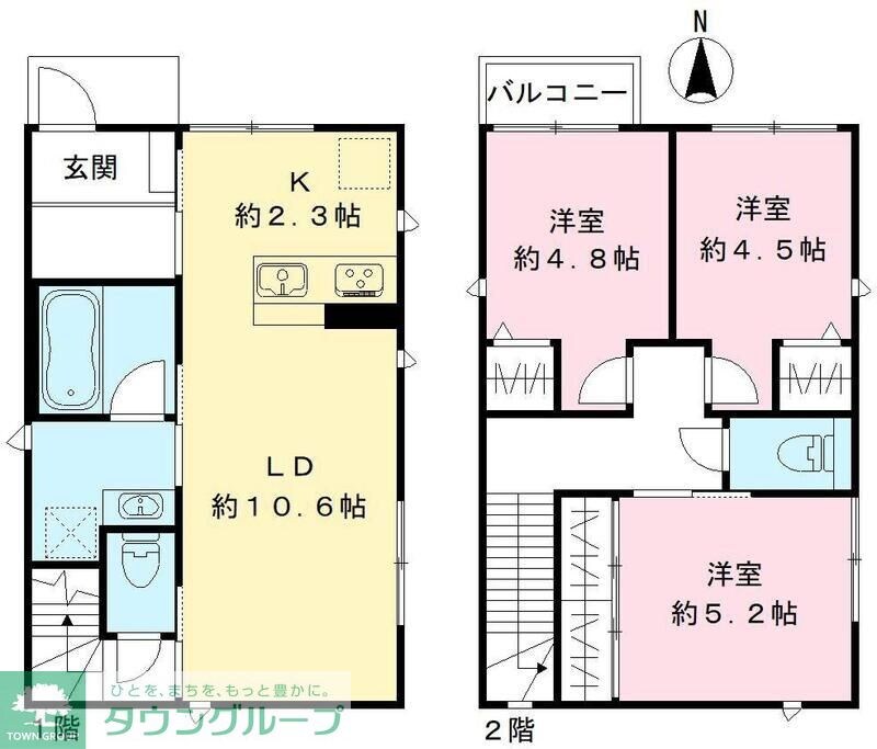 さいたま市見沼区大和田町2丁目戸建 A棟の物件間取画像
