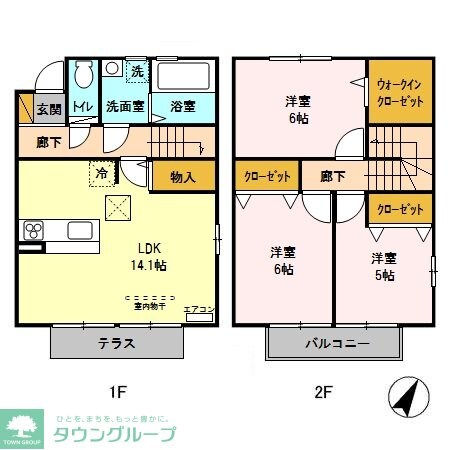 ウィスタリア Fの物件間取画像