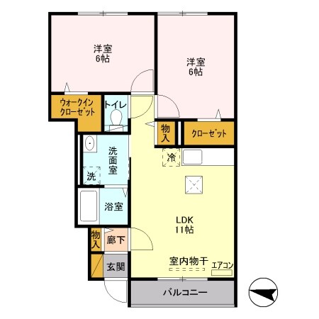 アメニティーハウスIIの物件間取画像