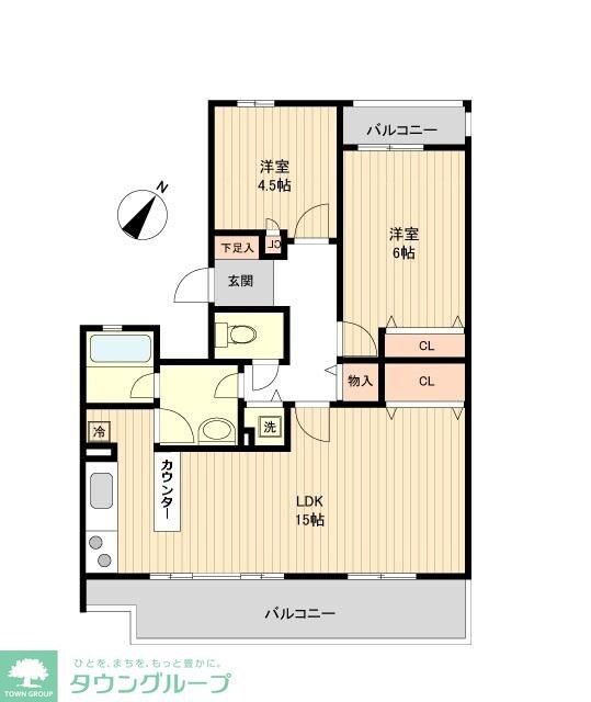 セレーノ大宮D棟の物件間取画像