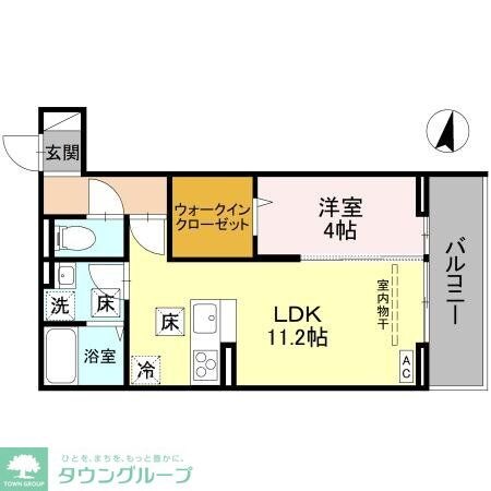 Noble villa鹿手袋 Aの物件間取画像