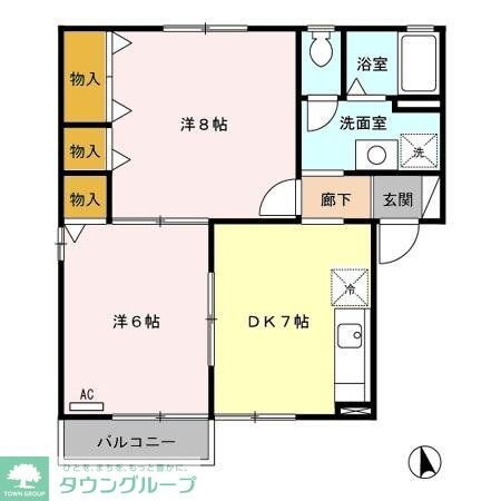 ジュネスハイム弐番館の物件間取画像
