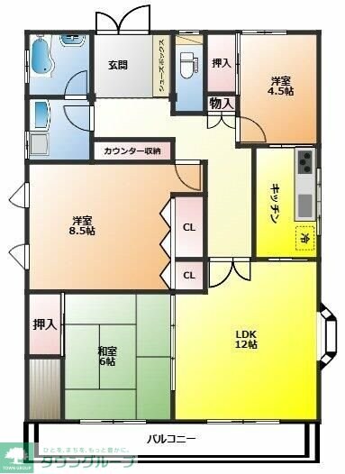 植竹町戸建て 2階の物件間取画像