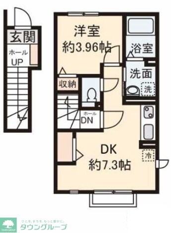 ベルサイズフラット鶴瀬の物件間取画像
