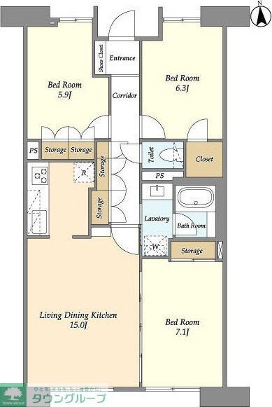 UURコート志木の物件間取画像
