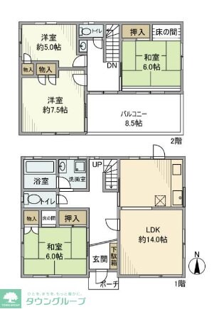 宮戸戸建の物件間取画像