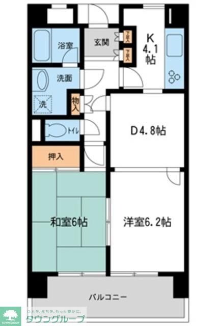 エスポワール東所沢の物件間取画像