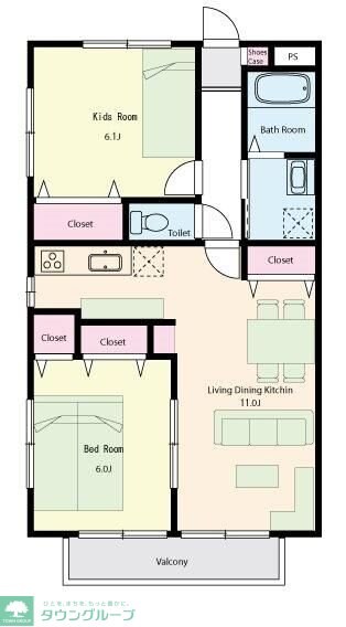 桜コートIIの物件間取画像