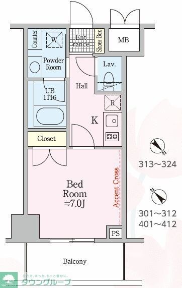 ソライエアイル新河岸の物件間取画像