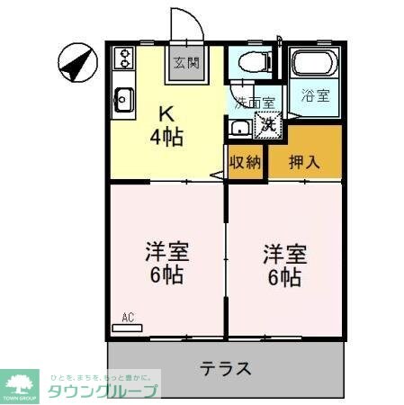 嵐山ハイツの物件間取画像