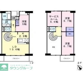グランドゥール鶴ヶ島の物件間取画像
