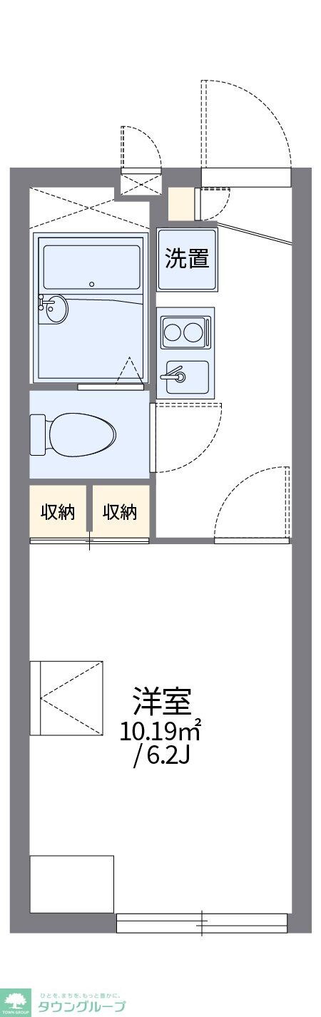 レオパレスクレール岸町の物件間取画像