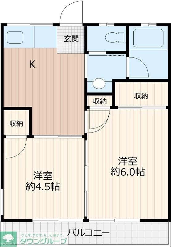 山城ハイツの物件間取画像