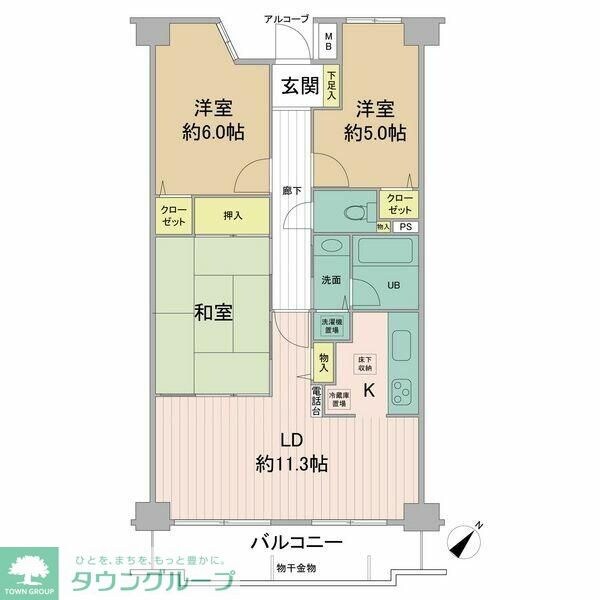 ダイアパレス上福岡IIIの物件間取画像