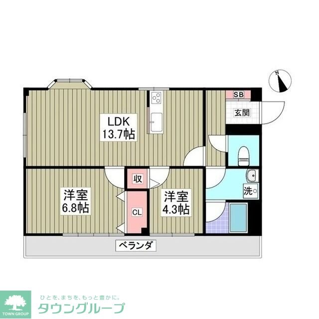 第五山中マンションの物件間取画像