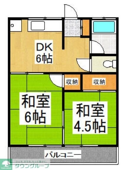 コーポ峰の物件間取画像