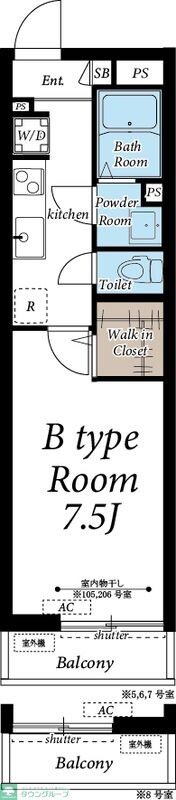 ヴィラ坂戸の物件間取画像