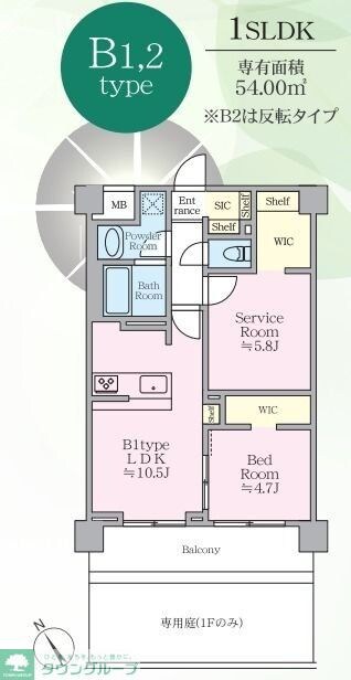 Mimosa北朝霞の物件間取画像