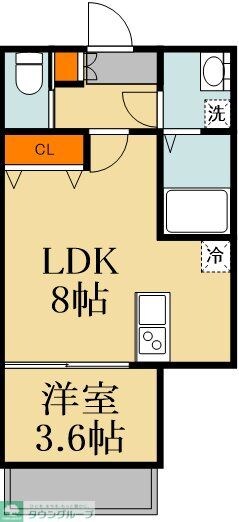 キャメル鶴ヶ島3の物件間取画像