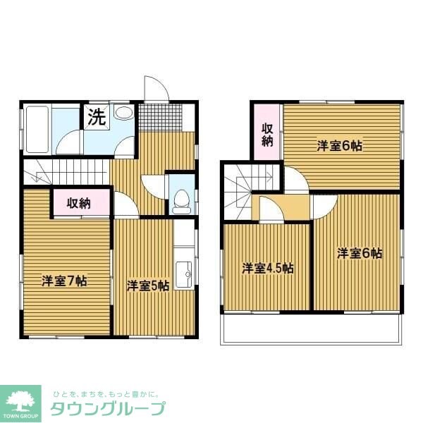 大袋貸家の物件間取画像