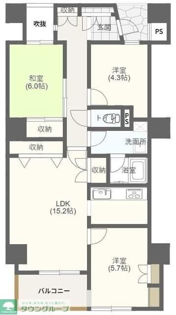 東武サンライトマンションもみの木の物件間取画像