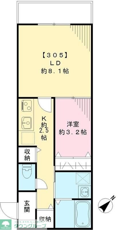 ゼロワン松葉の物件間取画像