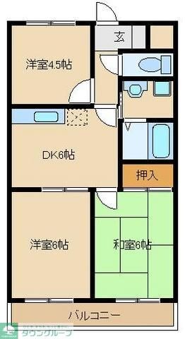 ウエストエンドAの物件間取画像