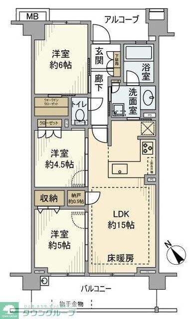 プラウド練馬光が丘公園の物件間取画像