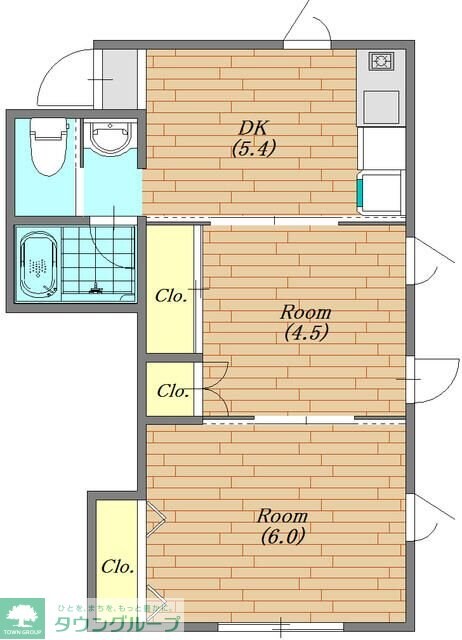 グリーンフォレスト 105号室の物件間取画像