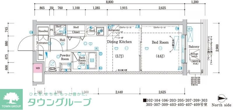 ラフィスタ鷺ノ宮の物件間取画像