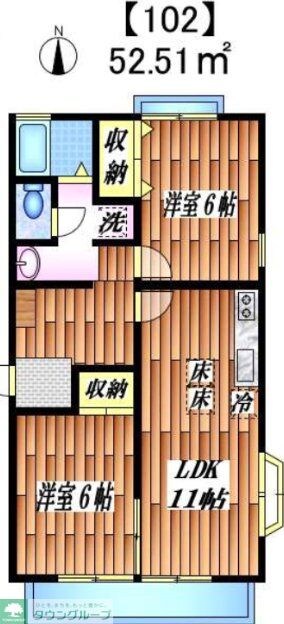 サウスクレストの物件間取画像