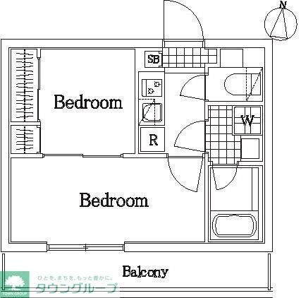 ハーモニーレジデンスコンフォートグランドの物件間取画像