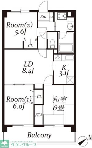 ガーデンスクエア北坂戸の物件間取画像