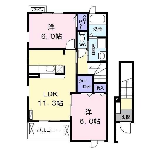 レッド・リーブスIIIの物件間取画像