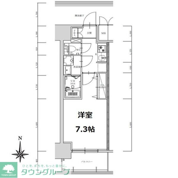 S-RESIDENCE亀島駅前ascent(アセント)の物件間取画像