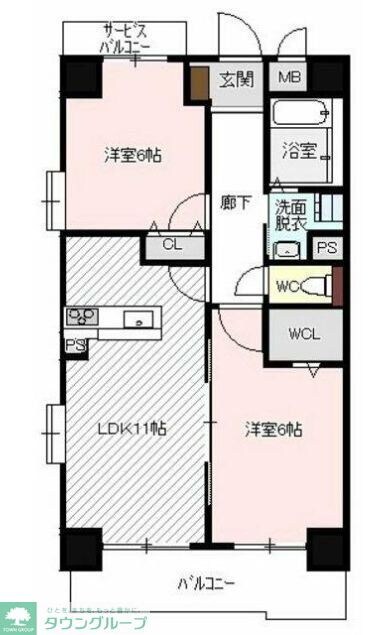 ボヌールレジデンスの物件間取画像