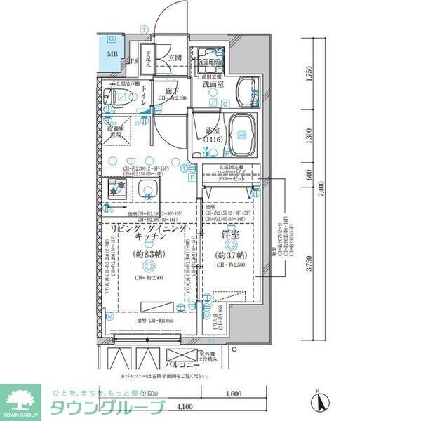 ディアレイシャス名古屋浄心の物件間取画像