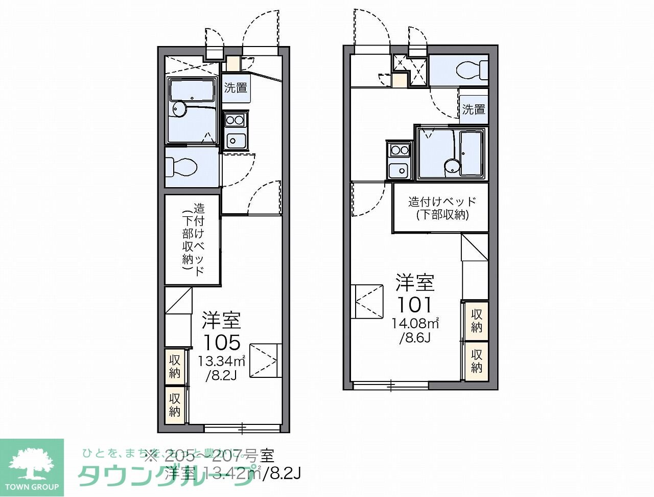 レオパレスサンフォレストIIの物件間取画像