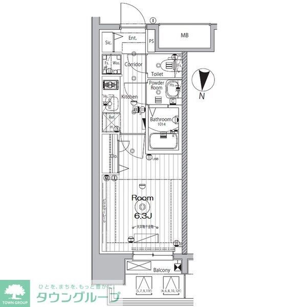 メイクス矢場町の物件間取画像