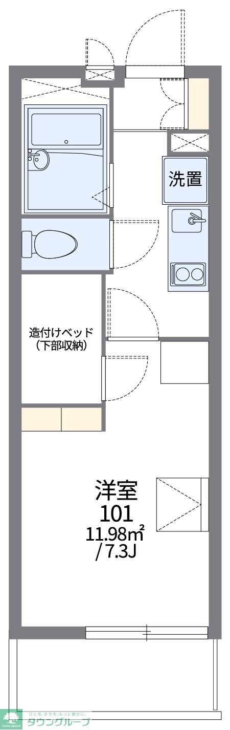 レオパレスこもとIIの物件間取画像