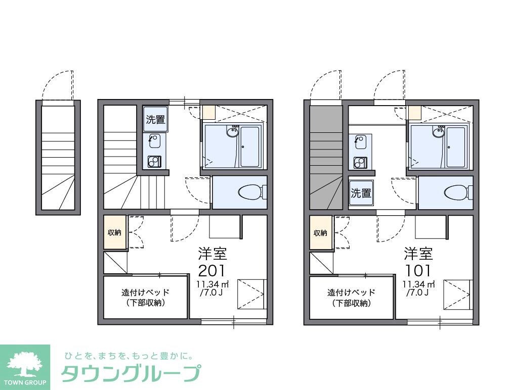 レオパレス大門の物件間取画像