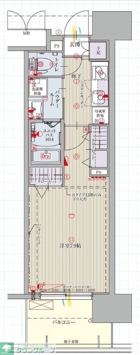 パルティール金山アネックスの物件間取画像