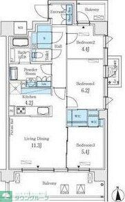 ベルヴュコート名古屋則武の物件間取画像