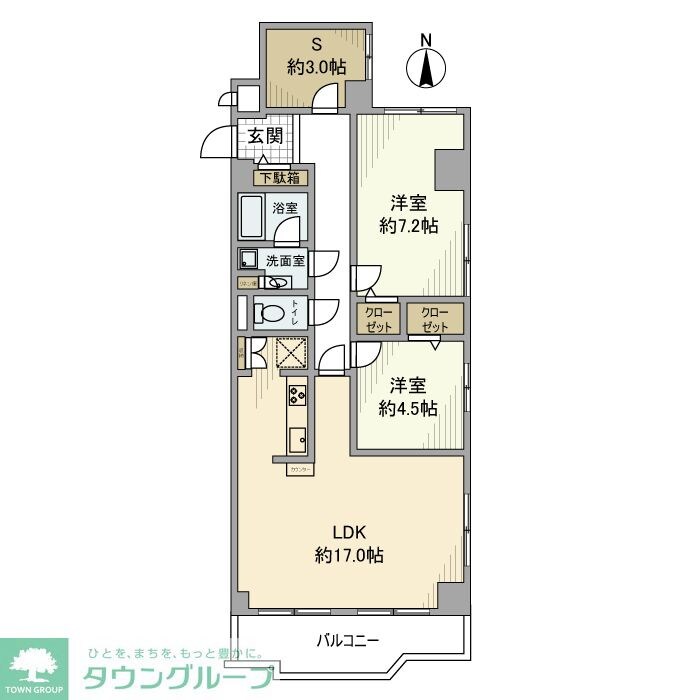 納屋橋マンションA棟の物件間取画像