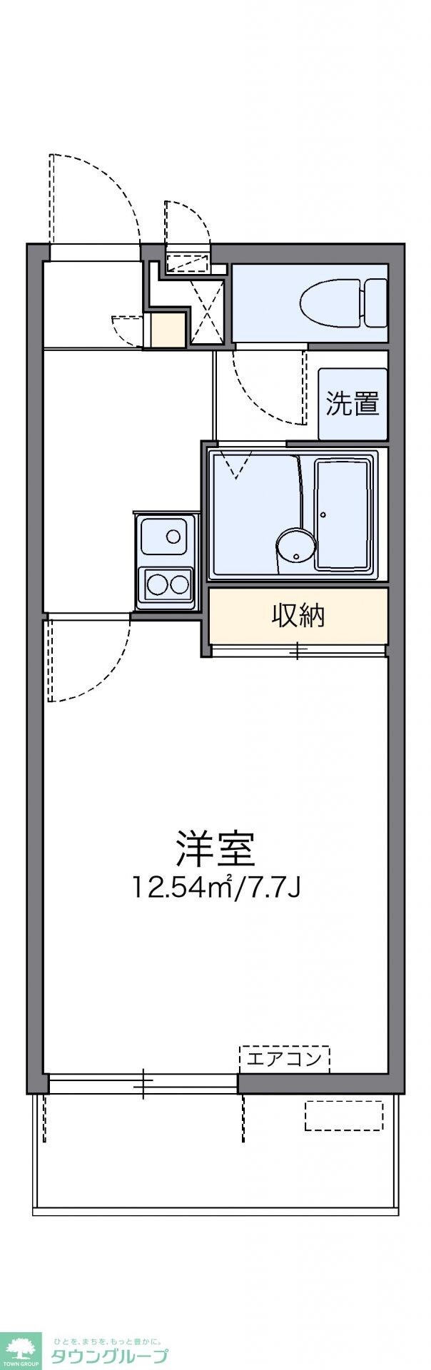 レオパレス拓亀島の物件間取画像