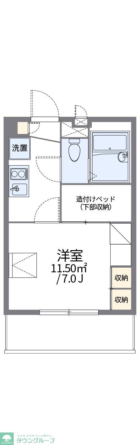 レオパレス長筬の物件間取画像
