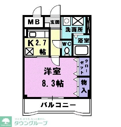 ラフィネ庄内緑地公園の物件間取画像