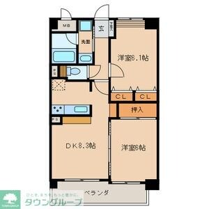 サンシティ名西通の物件間取画像